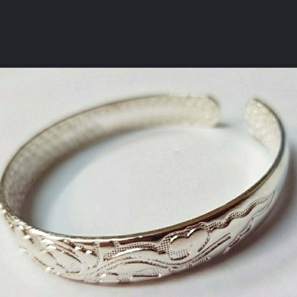 Just in Sterling Silver Adjustable Cuff Bracelet